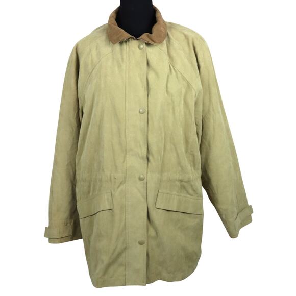 Vintage 90s Jacqueline Ferrar Barn Chore Anorak Parka Cinched Tie Jacket Coat M - Picture 1 of 9